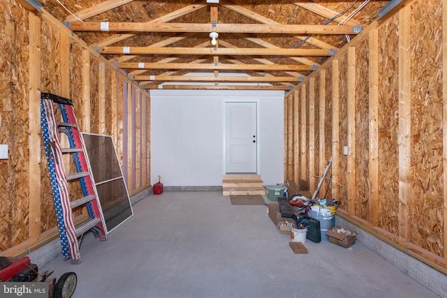 view of storage area