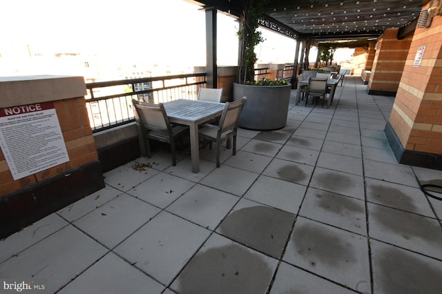 view of patio / terrace with a pergola