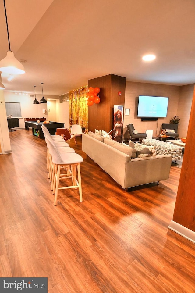 400 Massachusetts Ave NW Unit 423, Washington, DC 20001 - living area featuring wood finished floors and recessed lighting