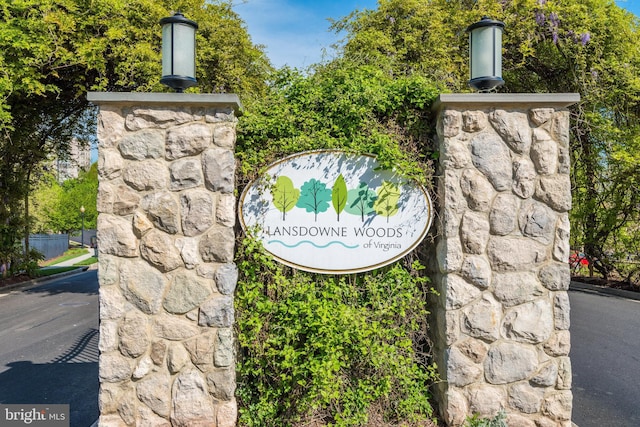 view of community sign