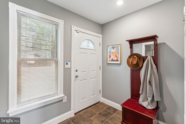 entrance foyer with a healthy amount of sunlight