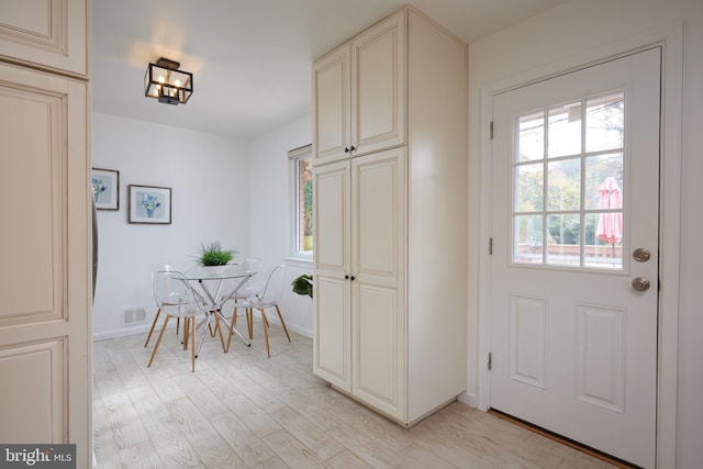 entryway featuring light wood-type flooring