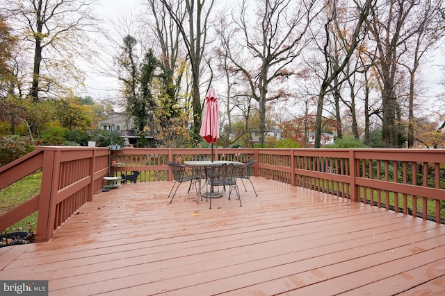 view of wooden deck