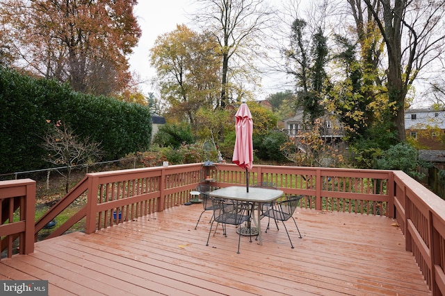 view of wooden terrace