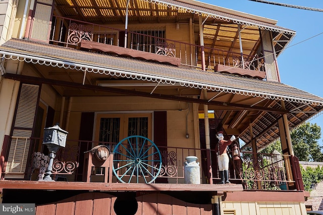 exterior space with a balcony