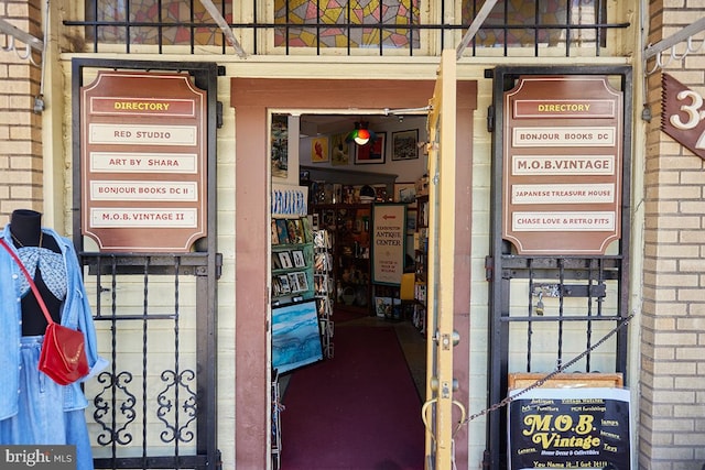 view of doorway to property