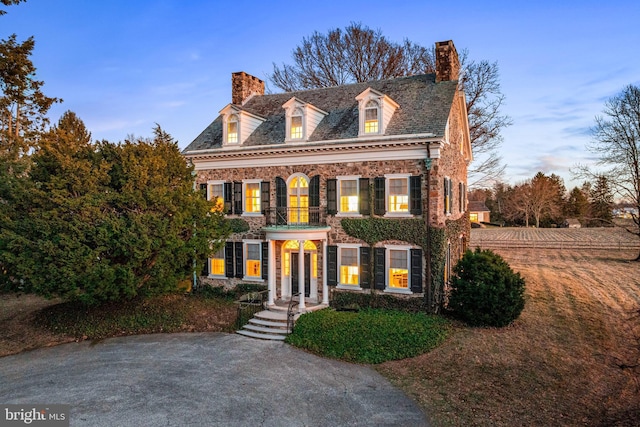 view of colonial-style house