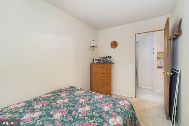 bedroom featuring carpet