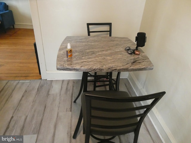 dining room featuring wood-type flooring