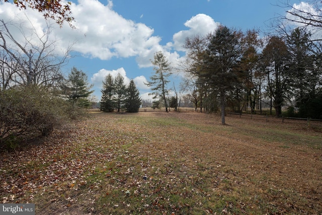 view of yard featuring a rural view