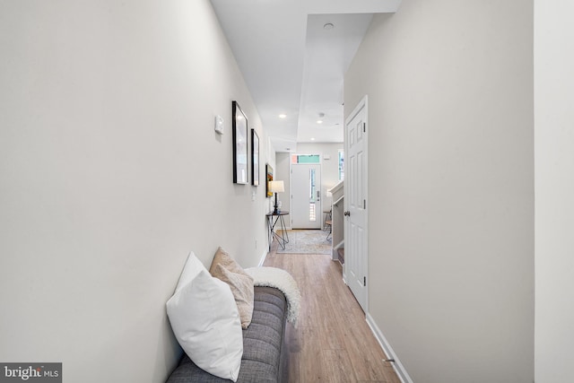2714 Cecil B Moore Ave, Philadelphia, PA 19121 - hallway featuring light wood-style flooring, recessed lighting, and baseboards