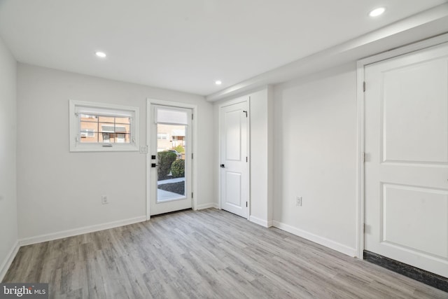 interior space with light wood-type flooring