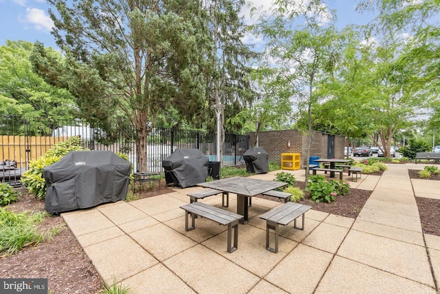1301 Delaware Ave SW Unit N616, Washington, DC 20024 - view of patio with grilling area and outdoor dining space