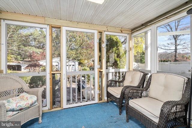 view of sunroom / solarium