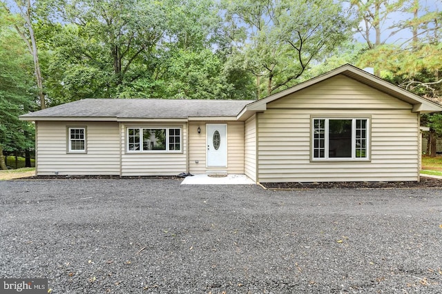 view of ranch-style home