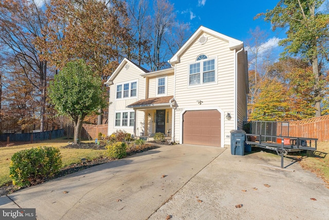 front facade featuring a garage