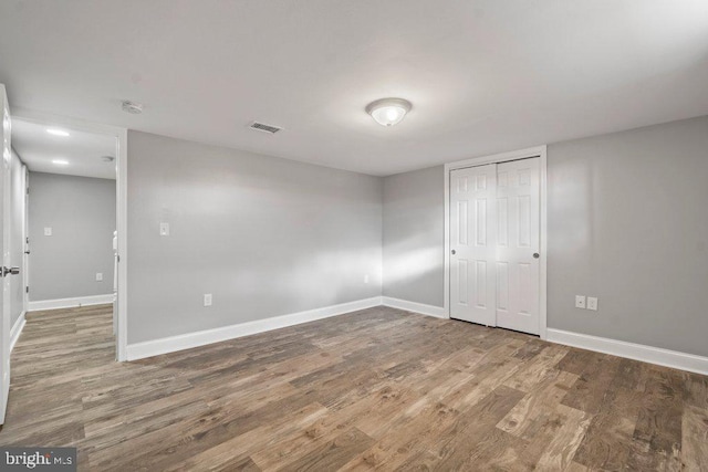 interior space featuring hardwood / wood-style floors