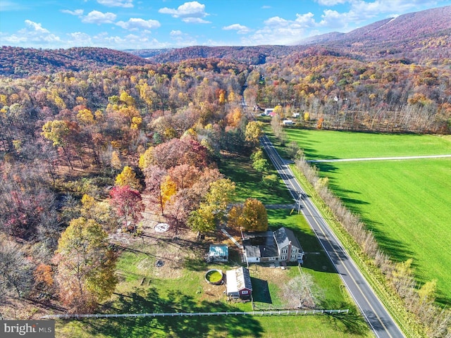 aerial view featuring a mountain view