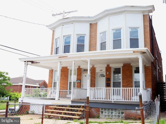 view of front of home with a porch