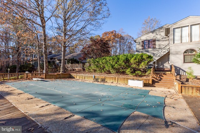 14445 Kings Grant Ln, Doswell, VA 23047 - view of pool featuring stairs and a diving board