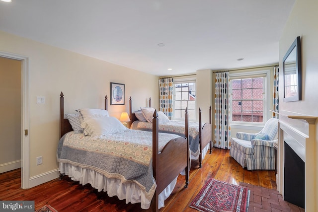 bedroom featuring hardwood / wood-style floors