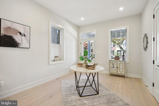 interior space featuring light hardwood / wood-style flooring