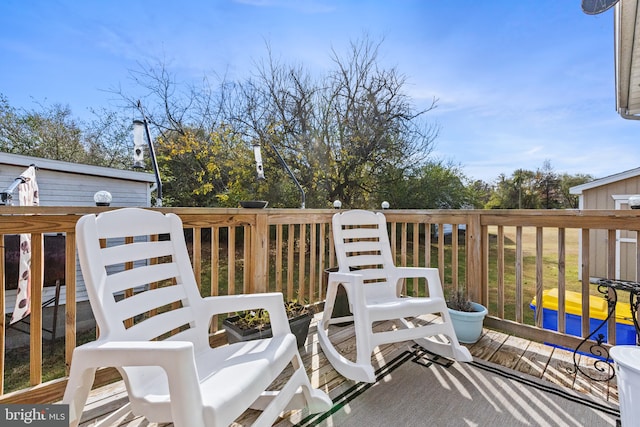 view of wooden deck