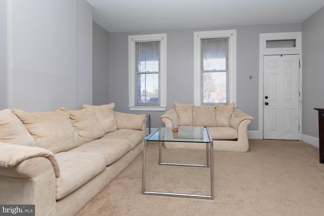 view of carpeted living room