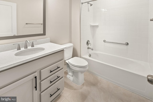 11310 Ingels Ct, Issue, MD 20645 - bathroom featuring vanity, toilet, bathtub / shower combination, and tile patterned flooring