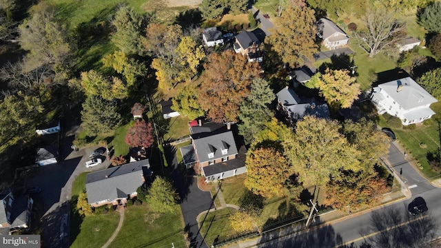 bird's eye view with a residential view