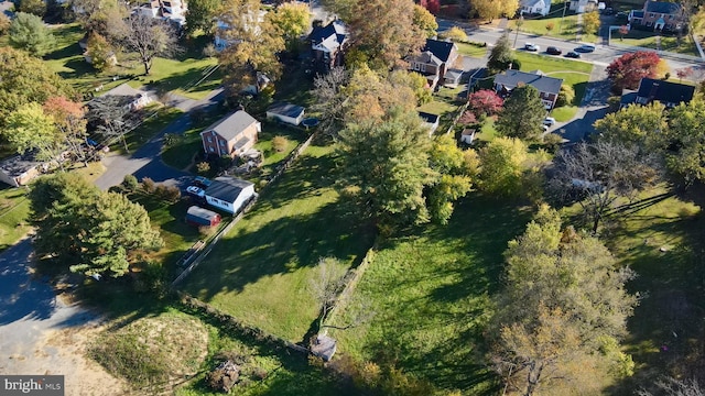 bird's eye view with a residential view