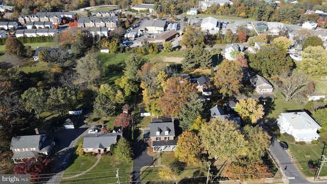 bird's eye view with a residential view