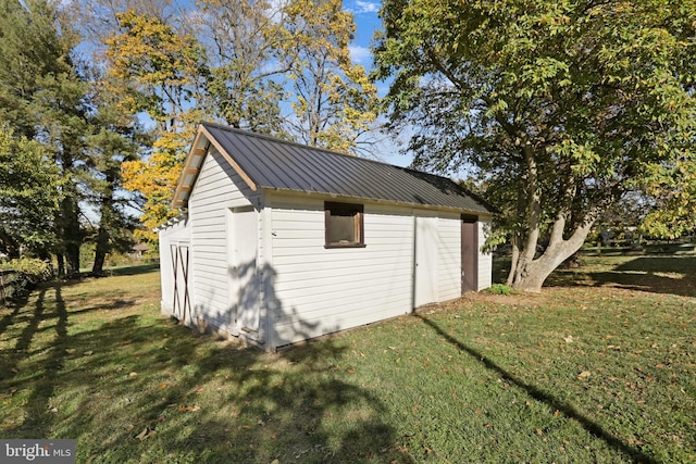 view of shed