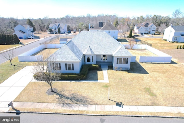 exterior space with a residential view