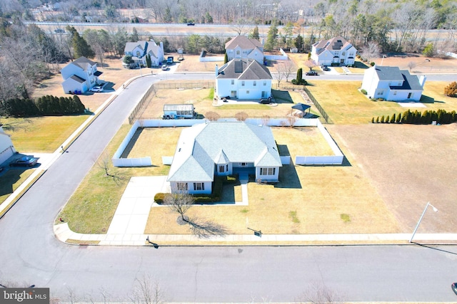 drone / aerial view featuring a residential view