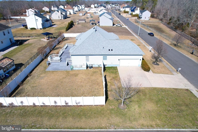 drone / aerial view featuring a residential view