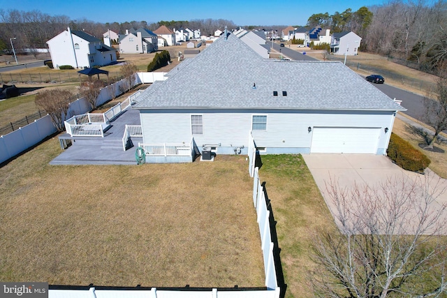 bird's eye view featuring a residential view