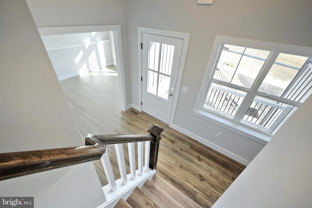 interior space with light wood-type flooring