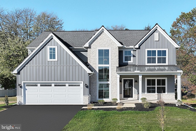 view of front of home with a front yard