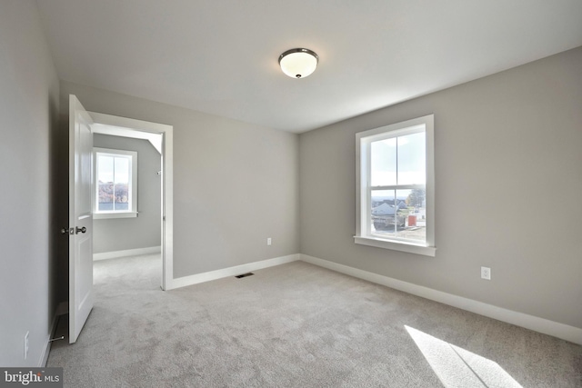 view of carpeted empty room