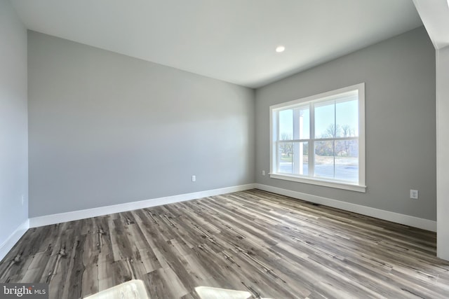 empty room featuring hardwood / wood-style floors