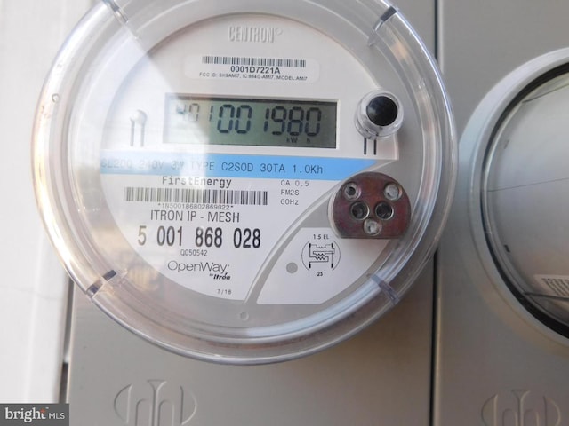 205 N Furnace St, Birdsboro, PA 19508 - detailed view of washer / clothes dryer and electric meter