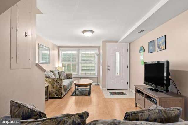 213 E Hand Ave, Wildwood, NJ 08260 - living room featuring wood finished floors and baseboards