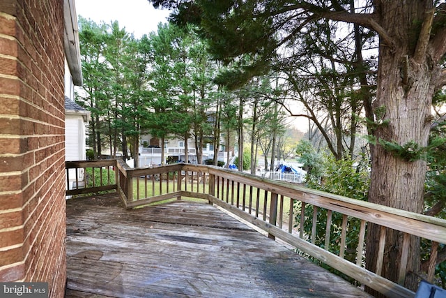 view of wooden deck