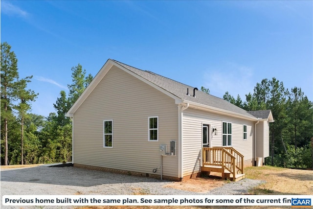 view of rear view of property