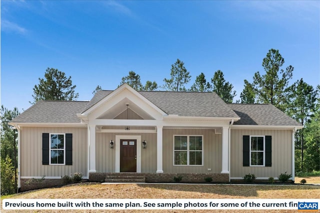 view of front of house featuring covered porch