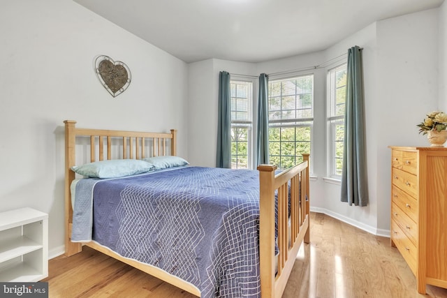 bedroom featuring light hardwood / wood-style floors