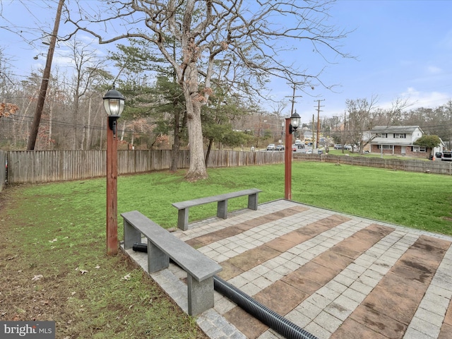 view of yard featuring a patio area