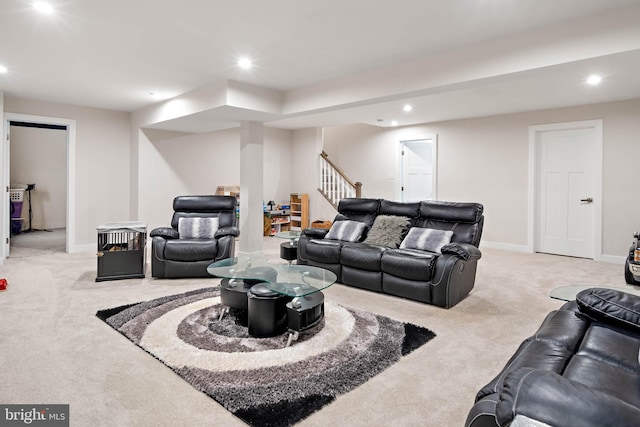 view of carpeted living room