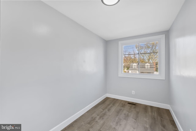 empty room featuring light hardwood / wood-style flooring